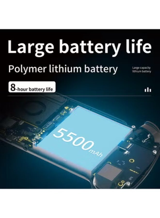 أنبيرنيك وحدة تحكم ألعاب محمولة باليد RG556 نظام Android 13 Unisoc T820 شاشة AMOLED مقاس 5.48 بوصة مدمجة وبطاقة SD 128 جيجا 4423 لعبة تدعم منفذ عرض 1080 بكسل ومشغل ألعاب الفيديو WIFI (RG556 أسود) - Image 4